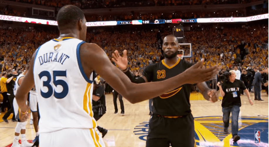 kevin durant lebron james cavs warriors