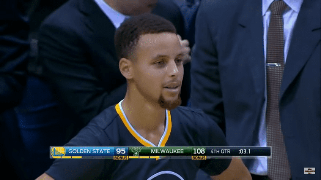 curry Warriors vs Bucks