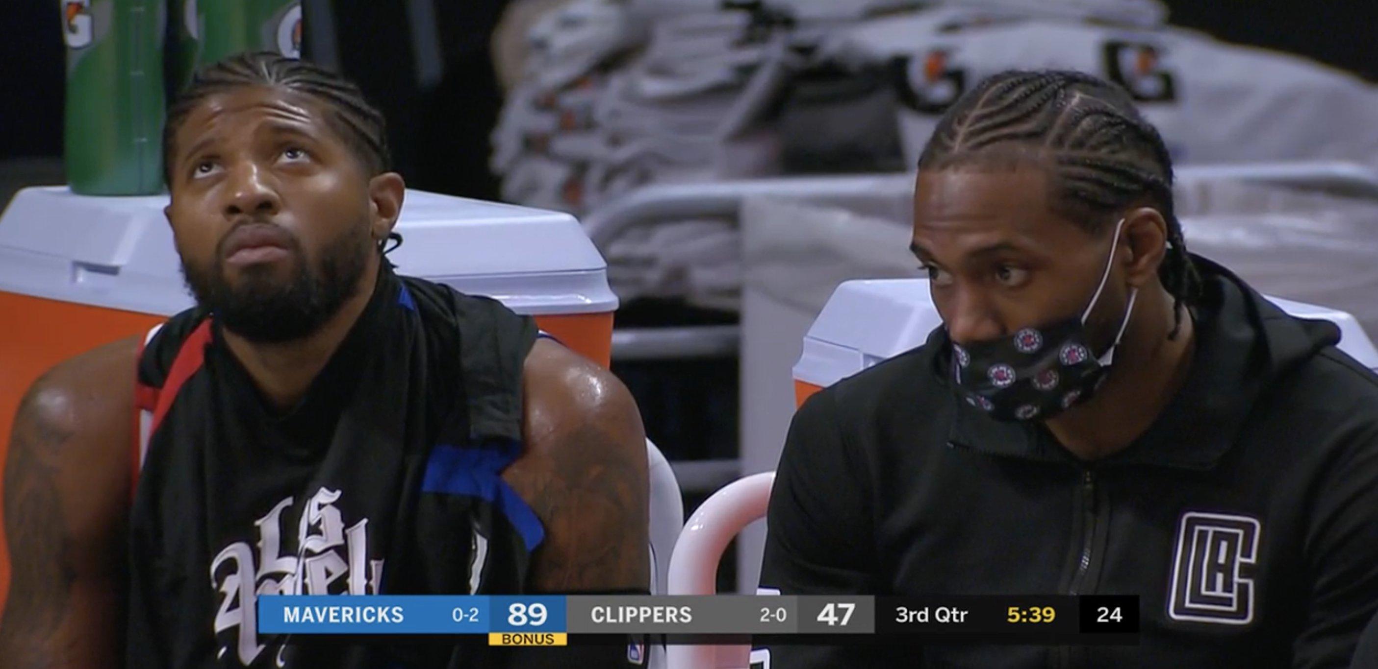 Kawhi Leonard Paul George 27 décembre 2020 load management