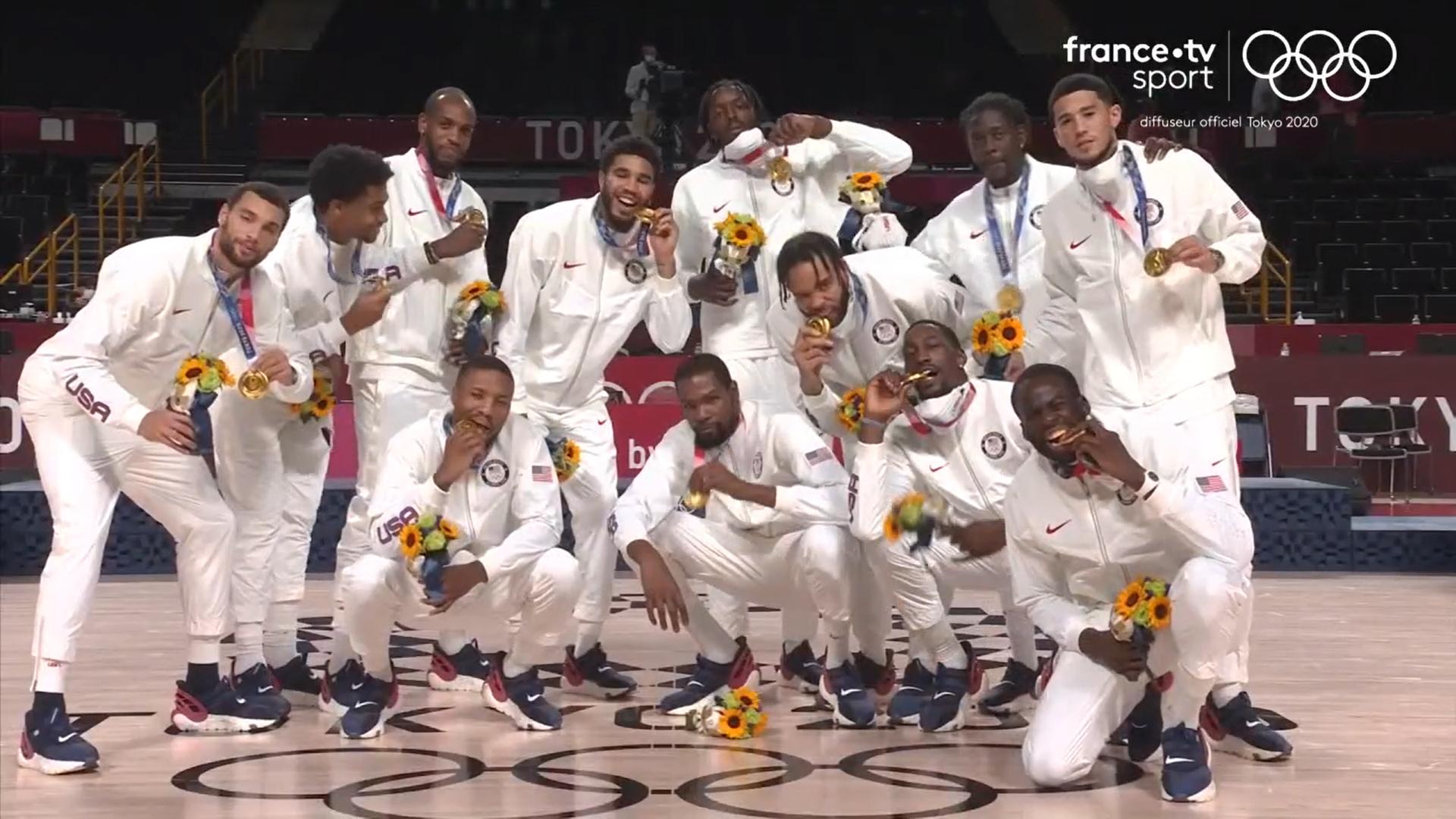 Team USA 3 Cérémonie médaille 7 août 2021