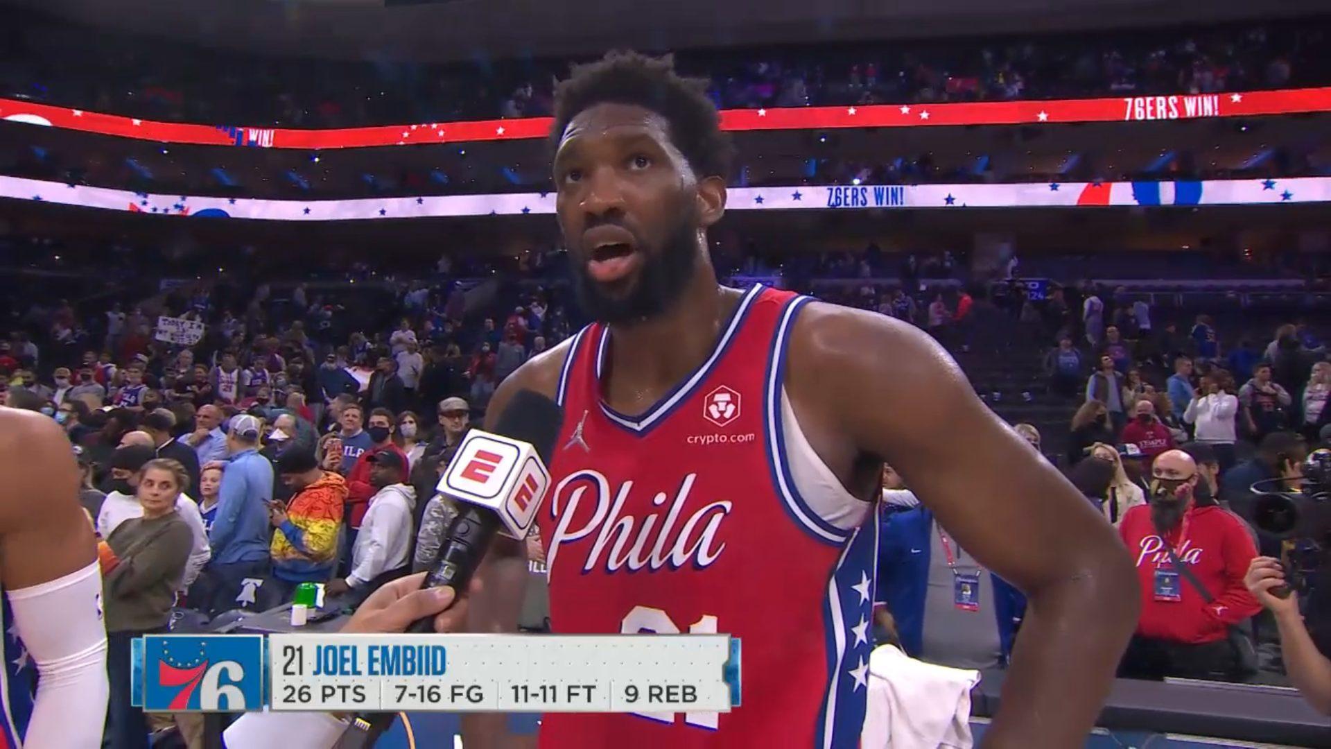Joel Embiid Sixers 12 décembre 2021