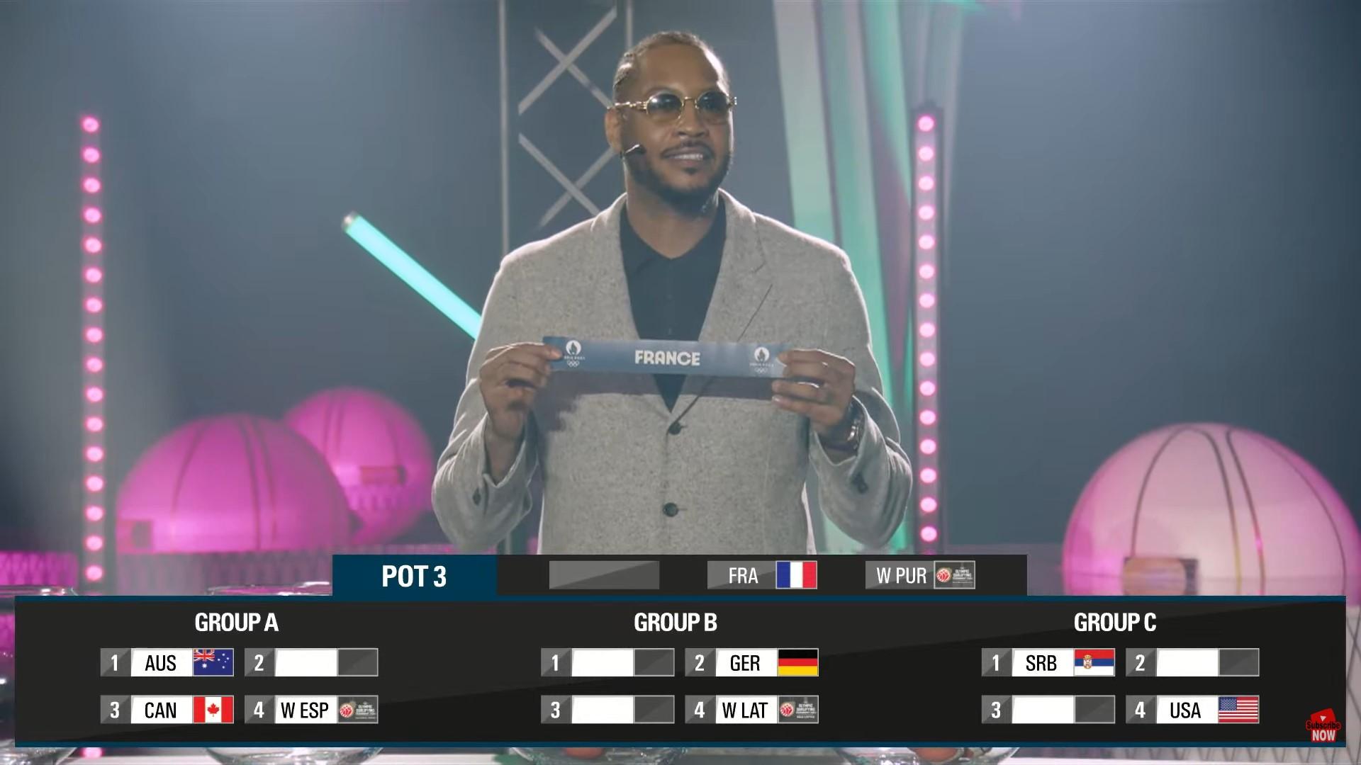 jeux olympiques tirage homme