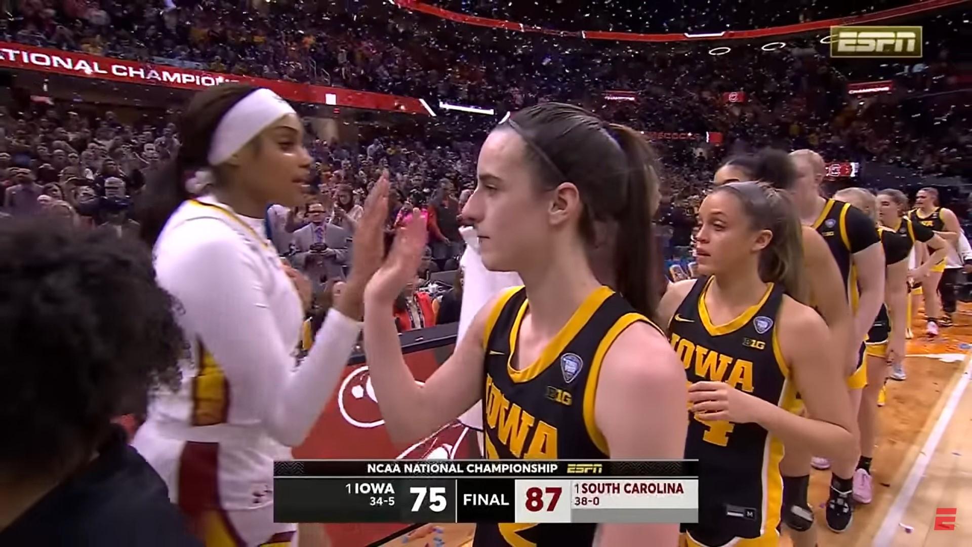 south carolina iowa march madness caitlin clark