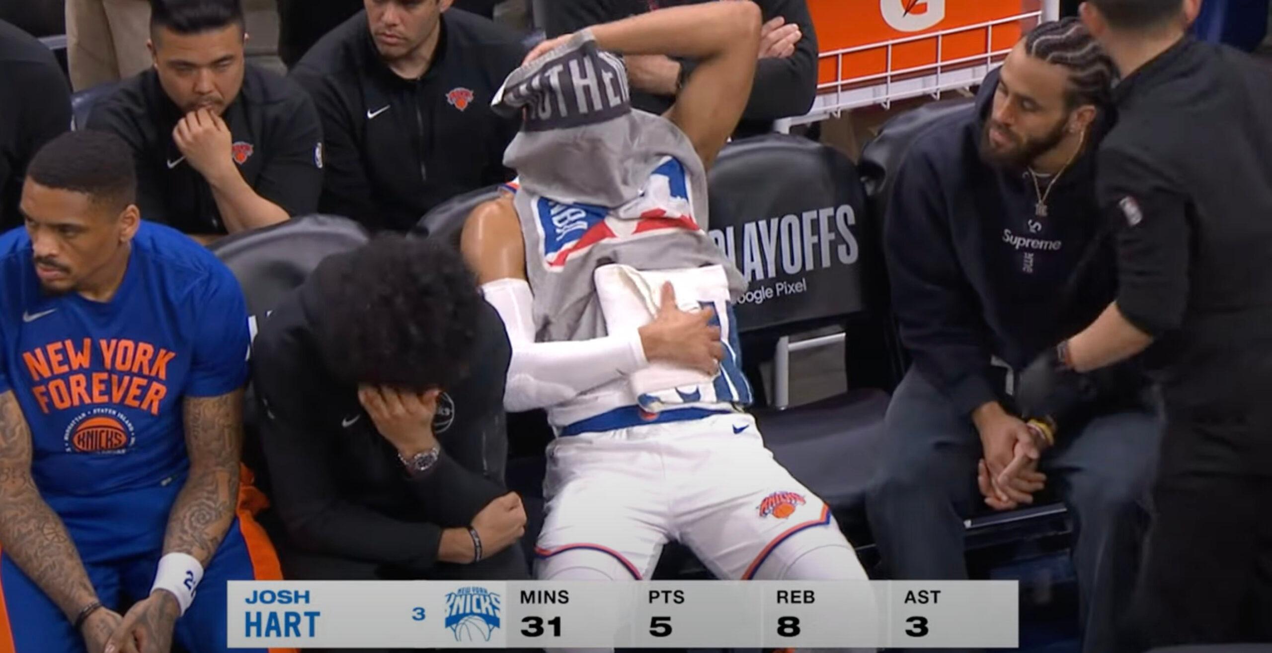 Josh Hart blessé Knicks Playoffs