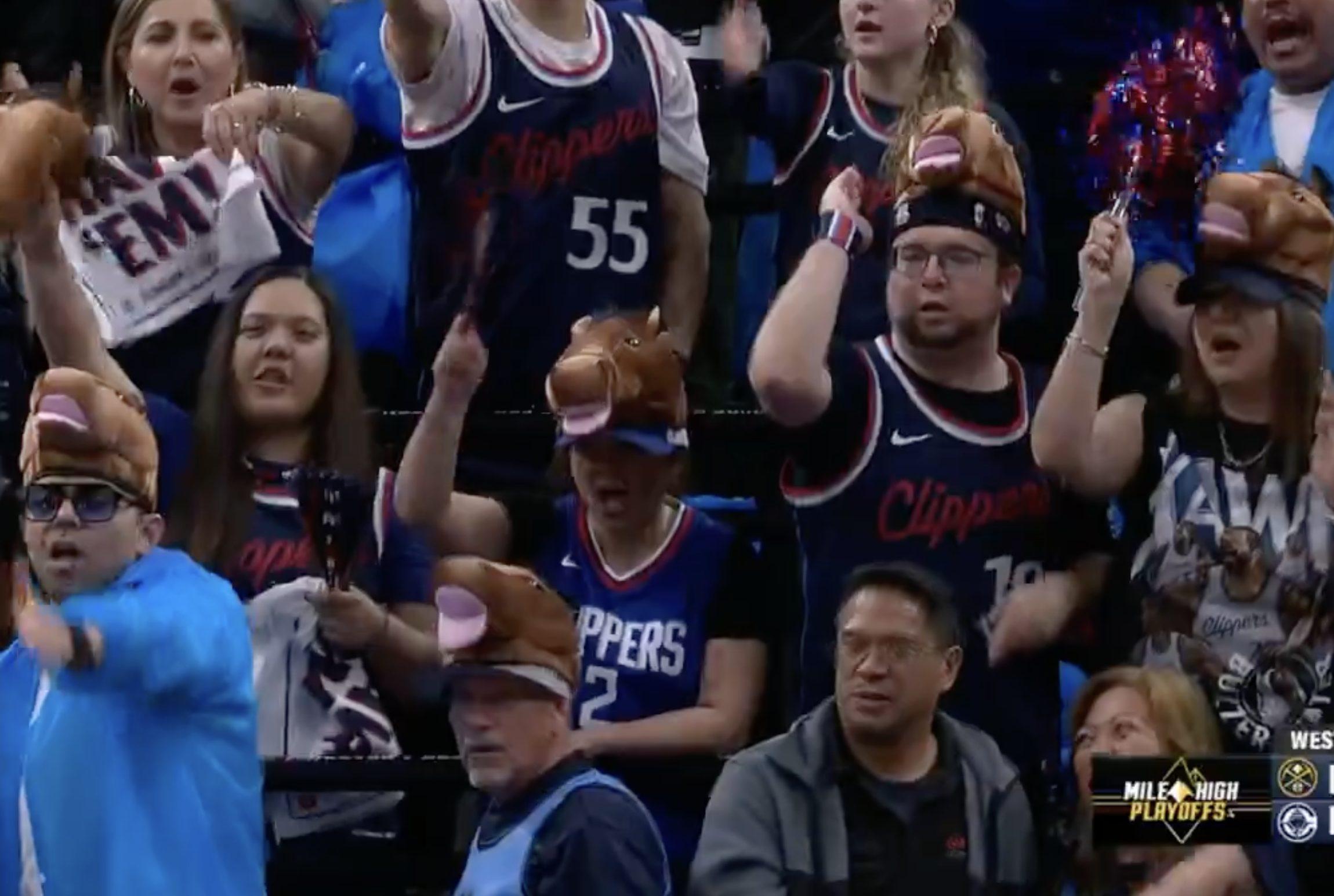 Têtes de cheval, fan des Clippers