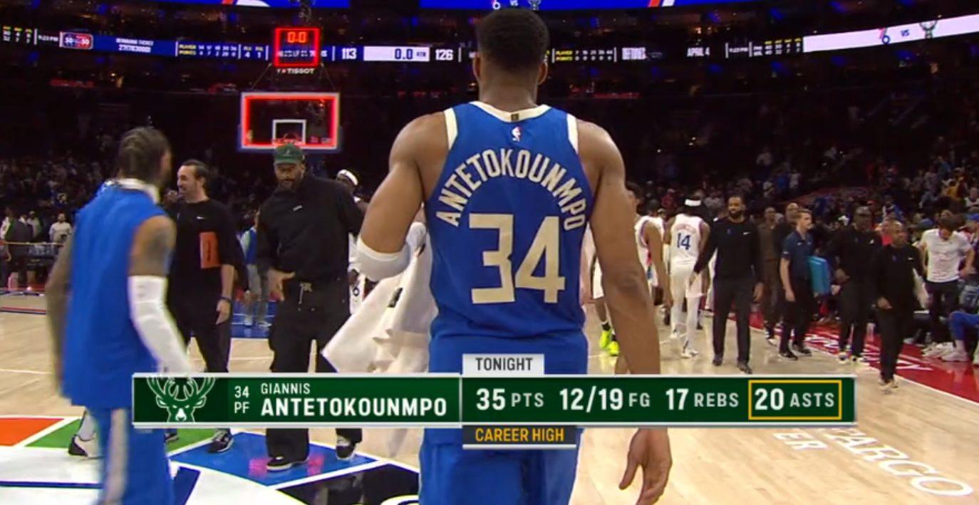Giannis Antetokounmpo 4 avril 2025