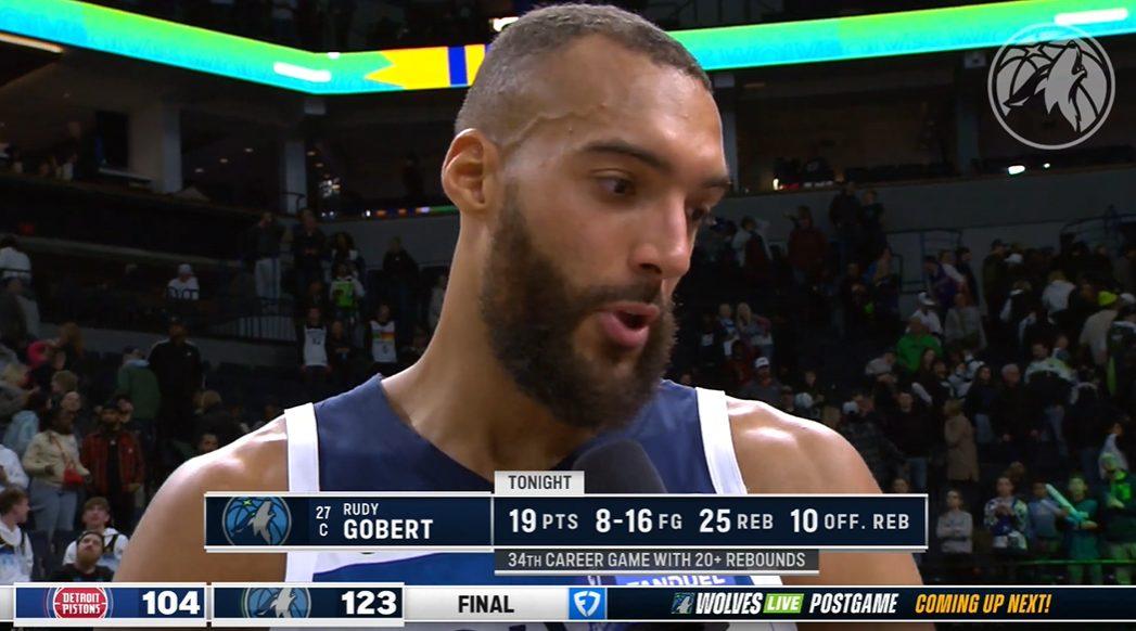 Rudy Gobert 6 avril 2025