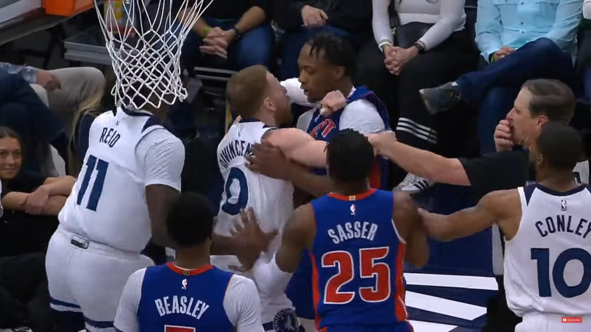 wolves pistons bagarre