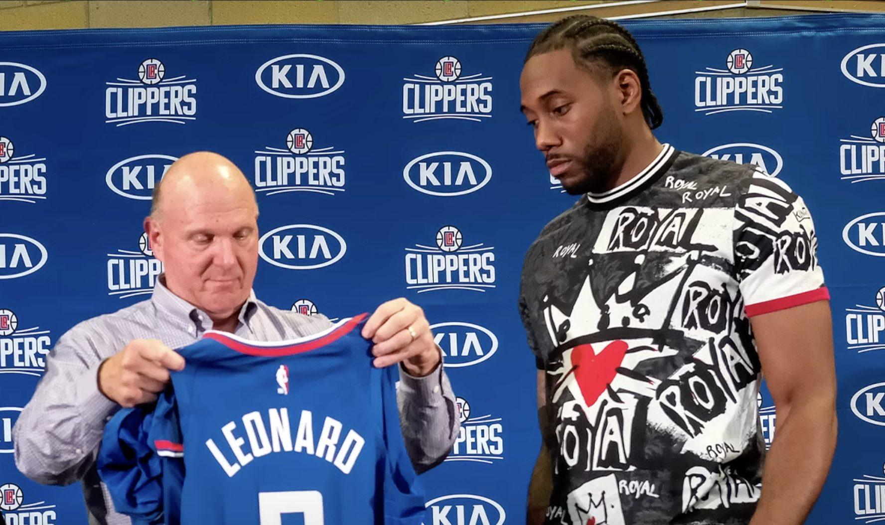 Steve Ballmer et Kawhi Leonard