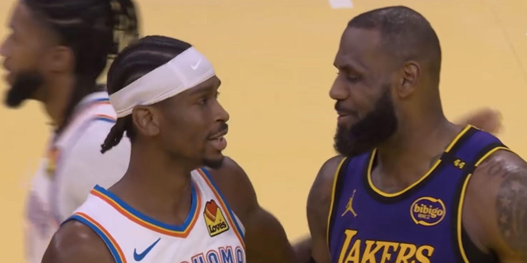 Thunder Lakers Shai LeBron Playoffs NBA