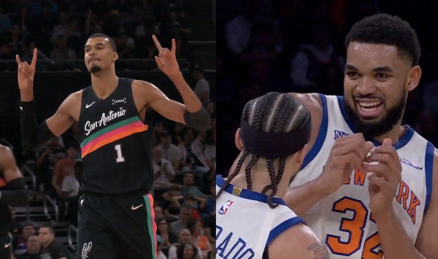 San Antonio Spurs New York Knicks, Wembanyama Towns