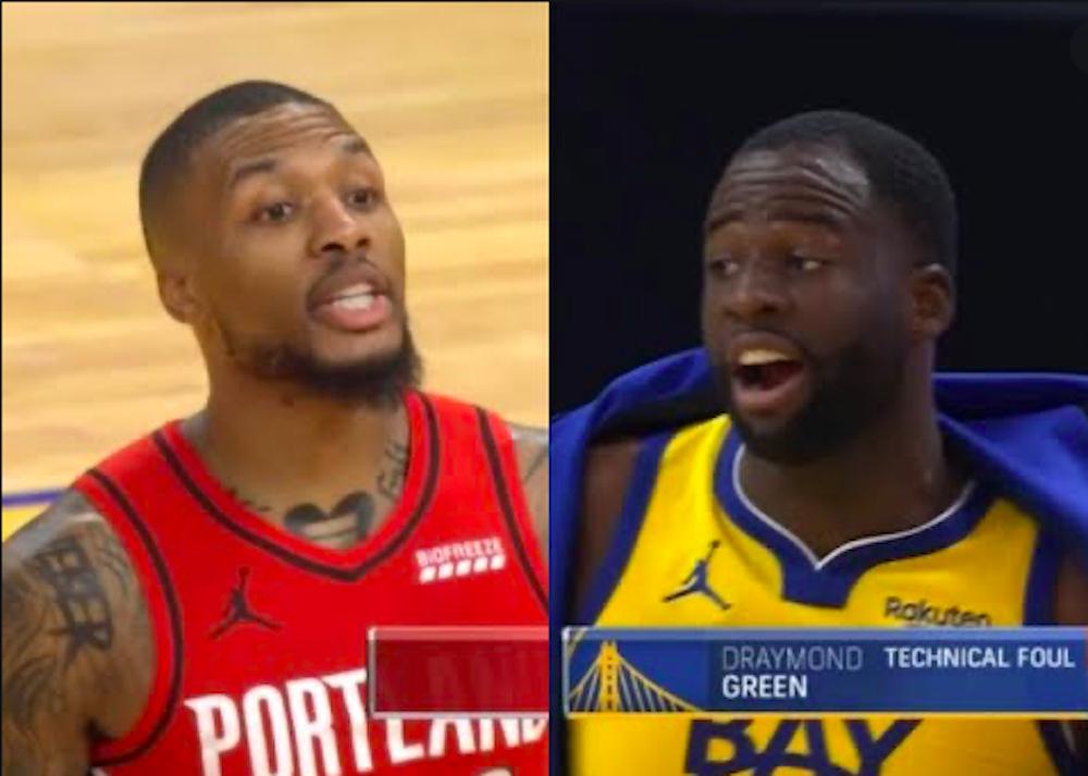 Damian Lillard Draymond Green 7 janvier 2020