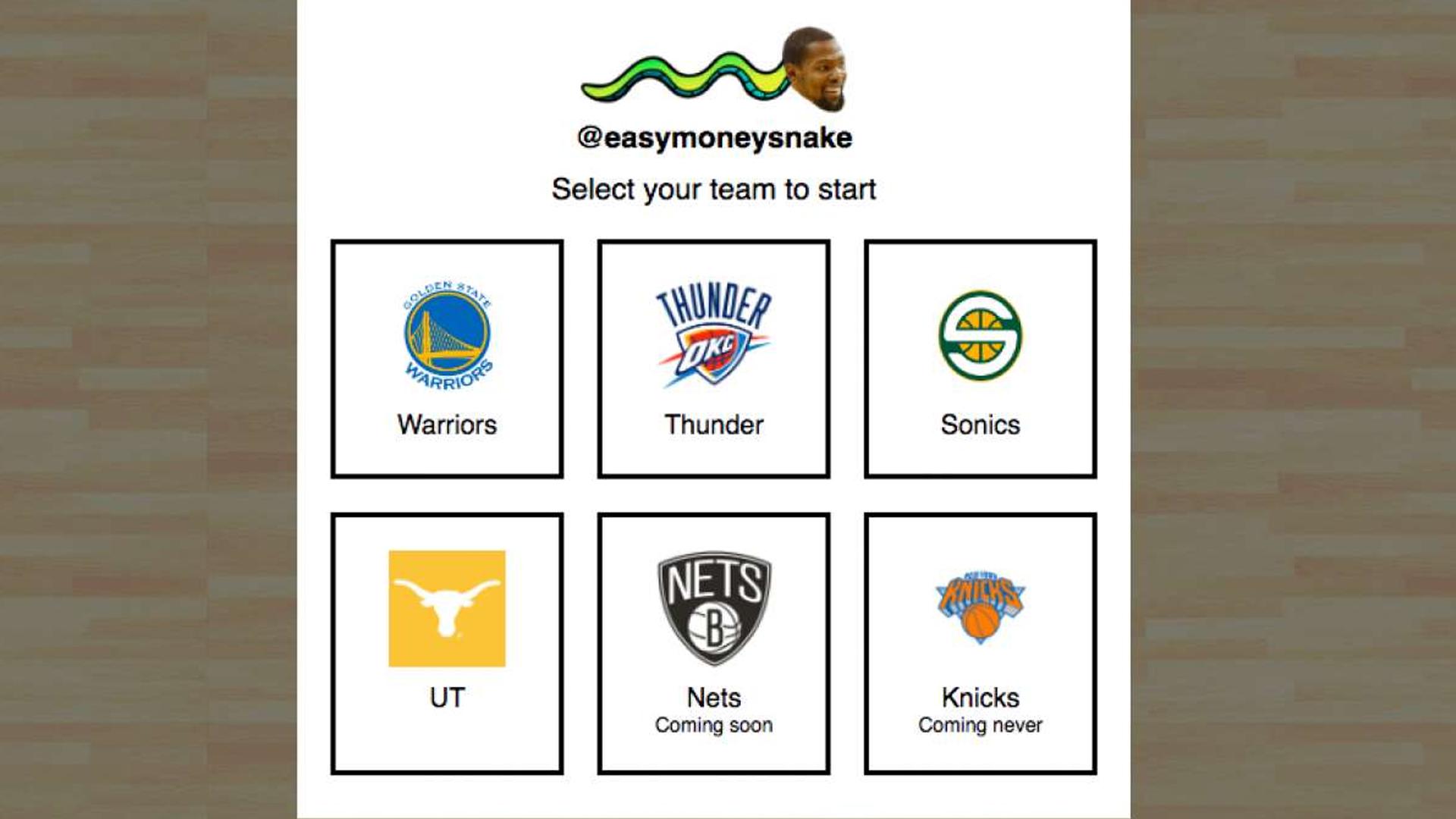 Kevin Durant Snake Game