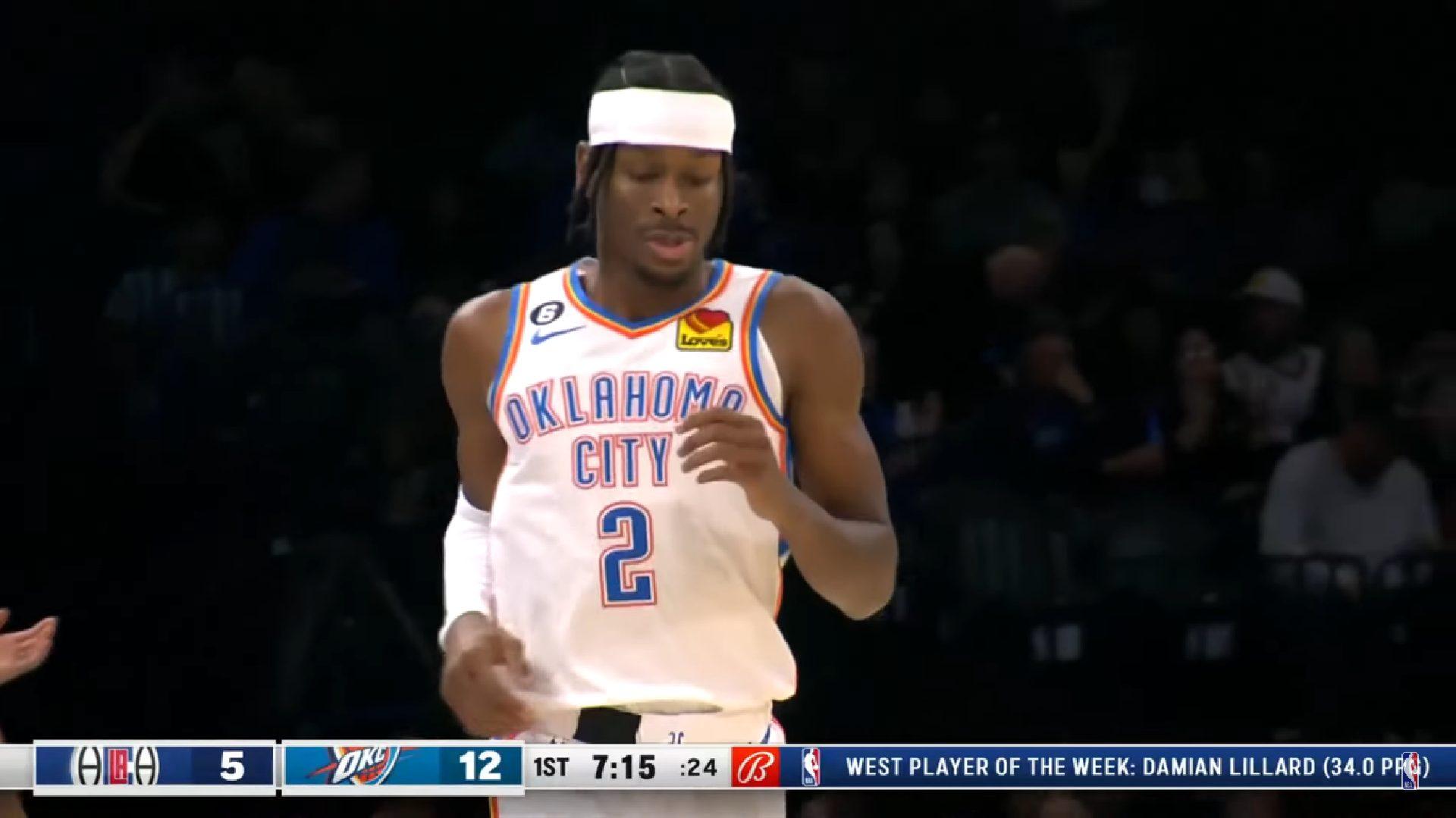 Shai Gilgeous-Alexander Thunder 26 octobre 2022 résumé de la nuit en NBA