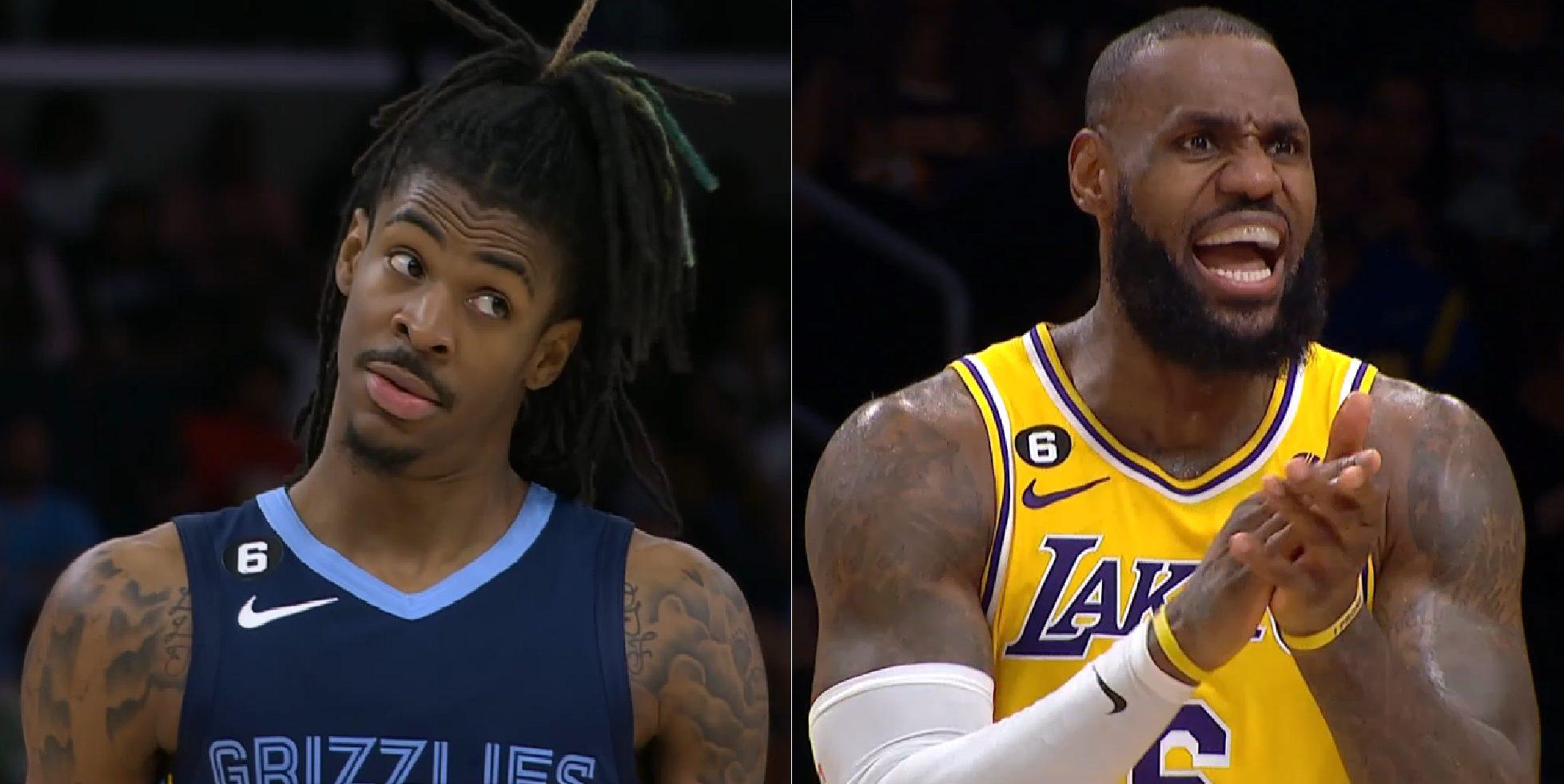 Grizzlies Lakers Ja Morant LeBron James Playoffs 12 avril 2023