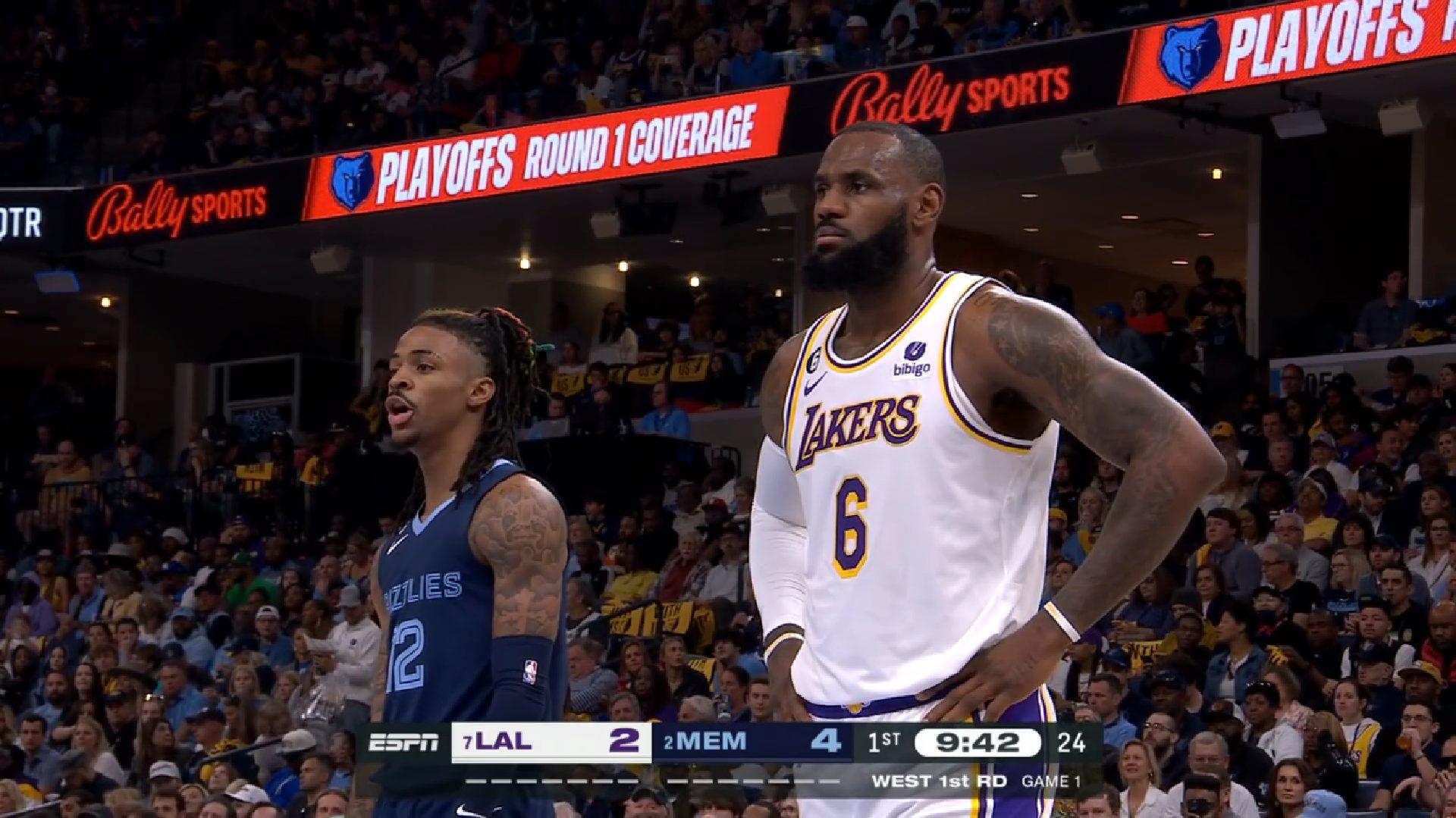 LeBron James Ja Morant Lakers Grizzlies 16 avril 2023