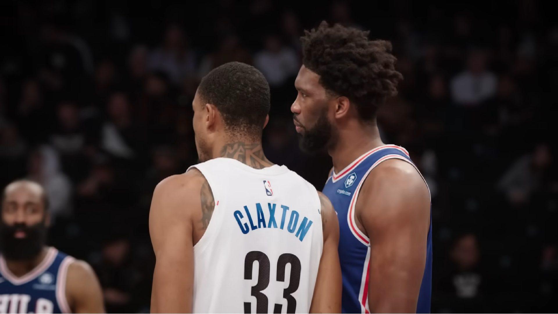 Nic Claxton Nets Joel Embiid Nets Sixers 13 avril 2023