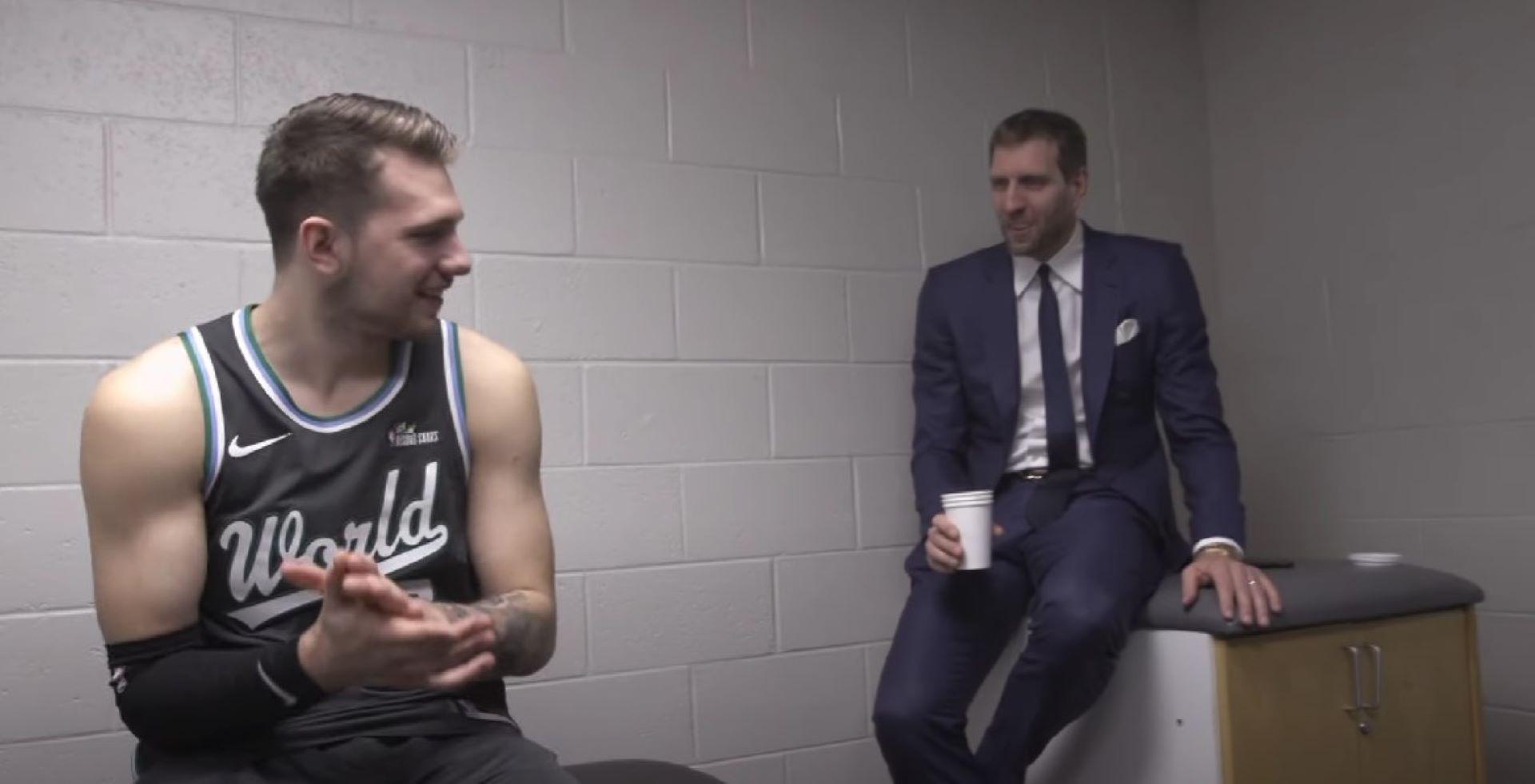 Luka Doncic et Dirk Nowitzki 8 novembre 2023