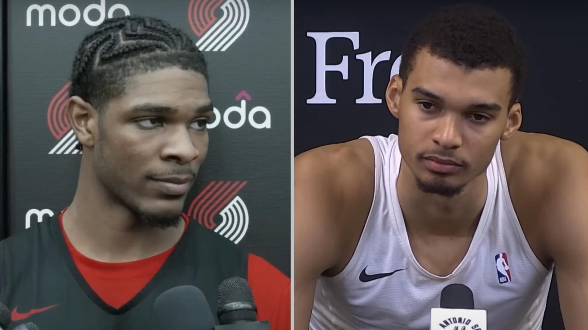 Scoot Henderson et Victor Wembayama 28 décembre 2023