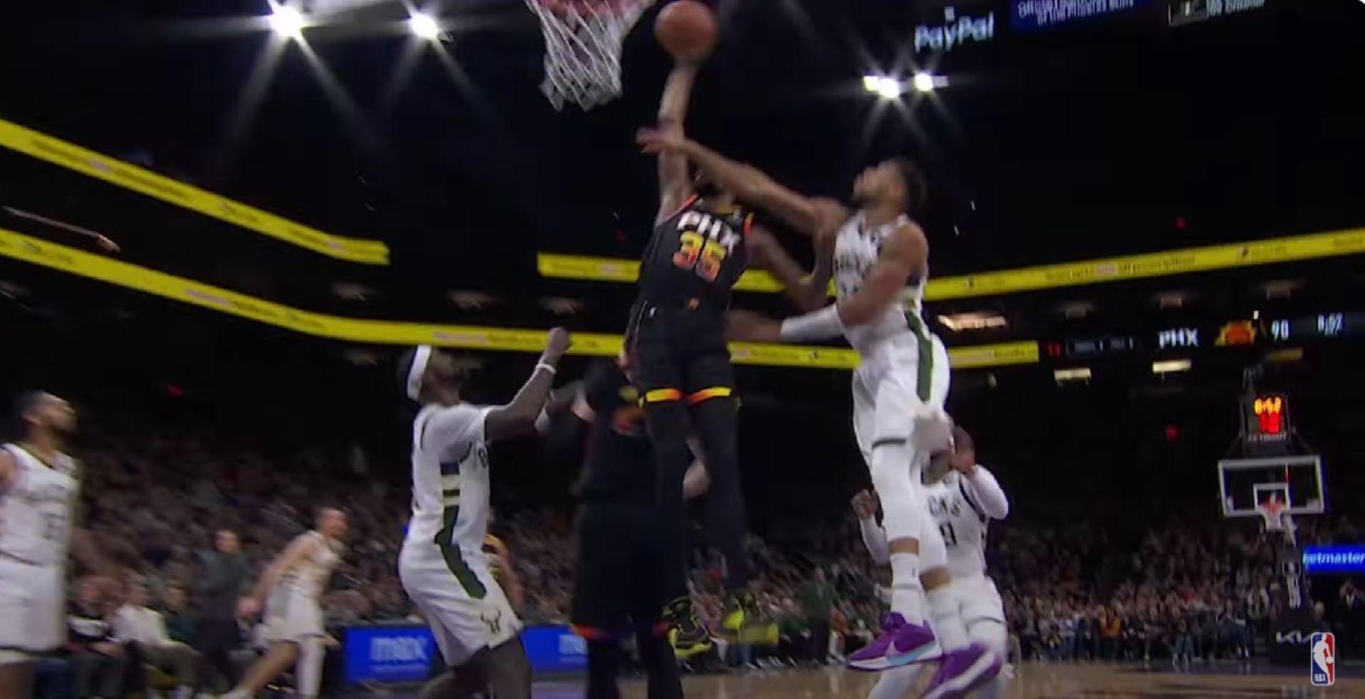 Kevin Durant dunk sur Giannis Antetokounmpo, 7 février 2024