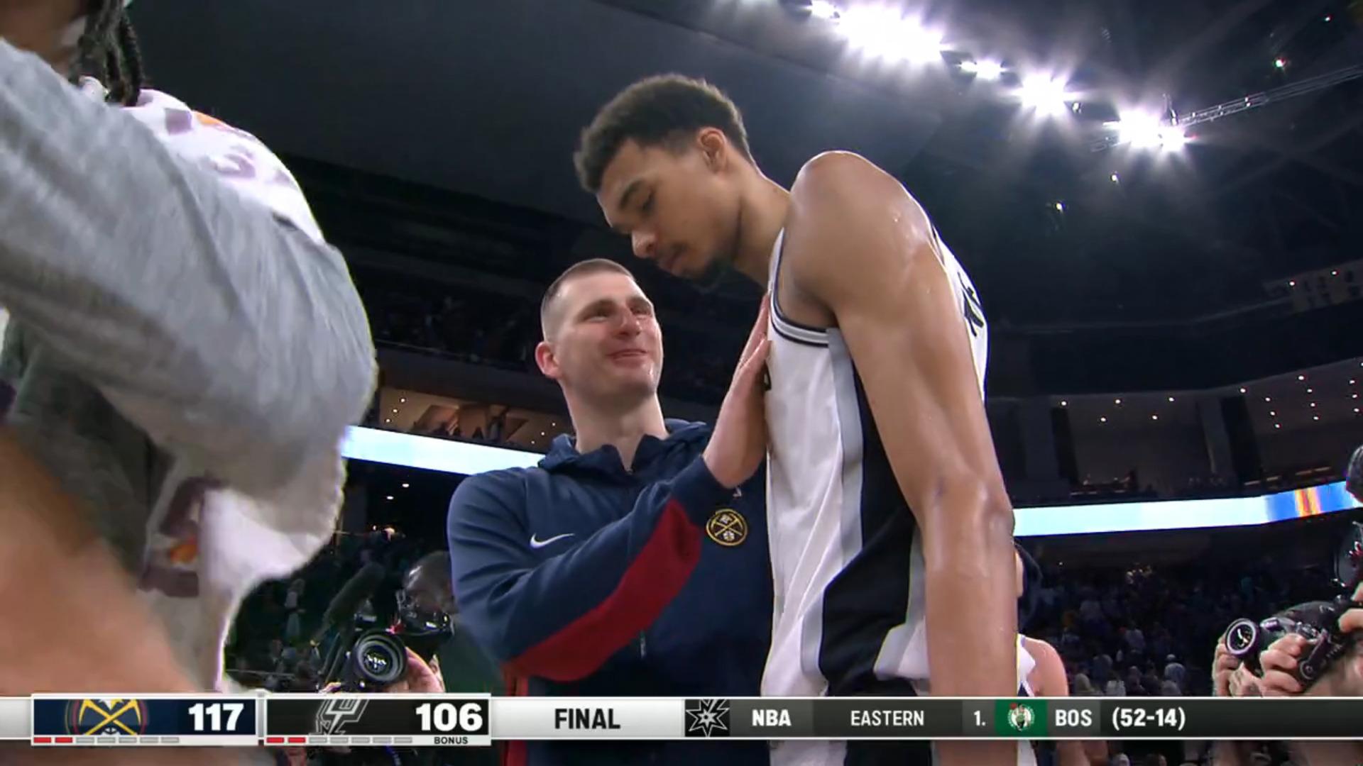 Nikola Jokic Victor Wembanyama Spurs Nuggets 16 mars 2024