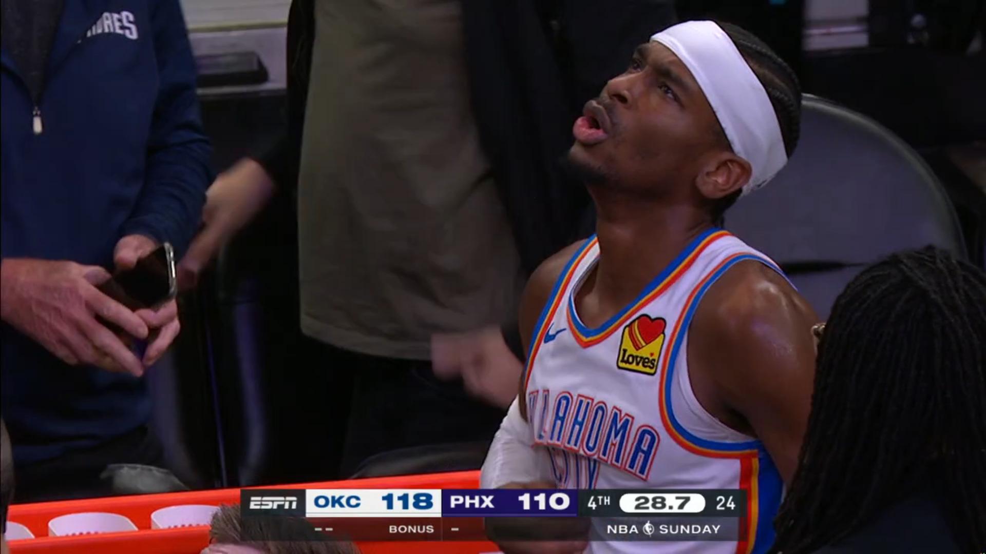 Shai Gilgeous-Alexander OKC Thunder 4 mars 2024