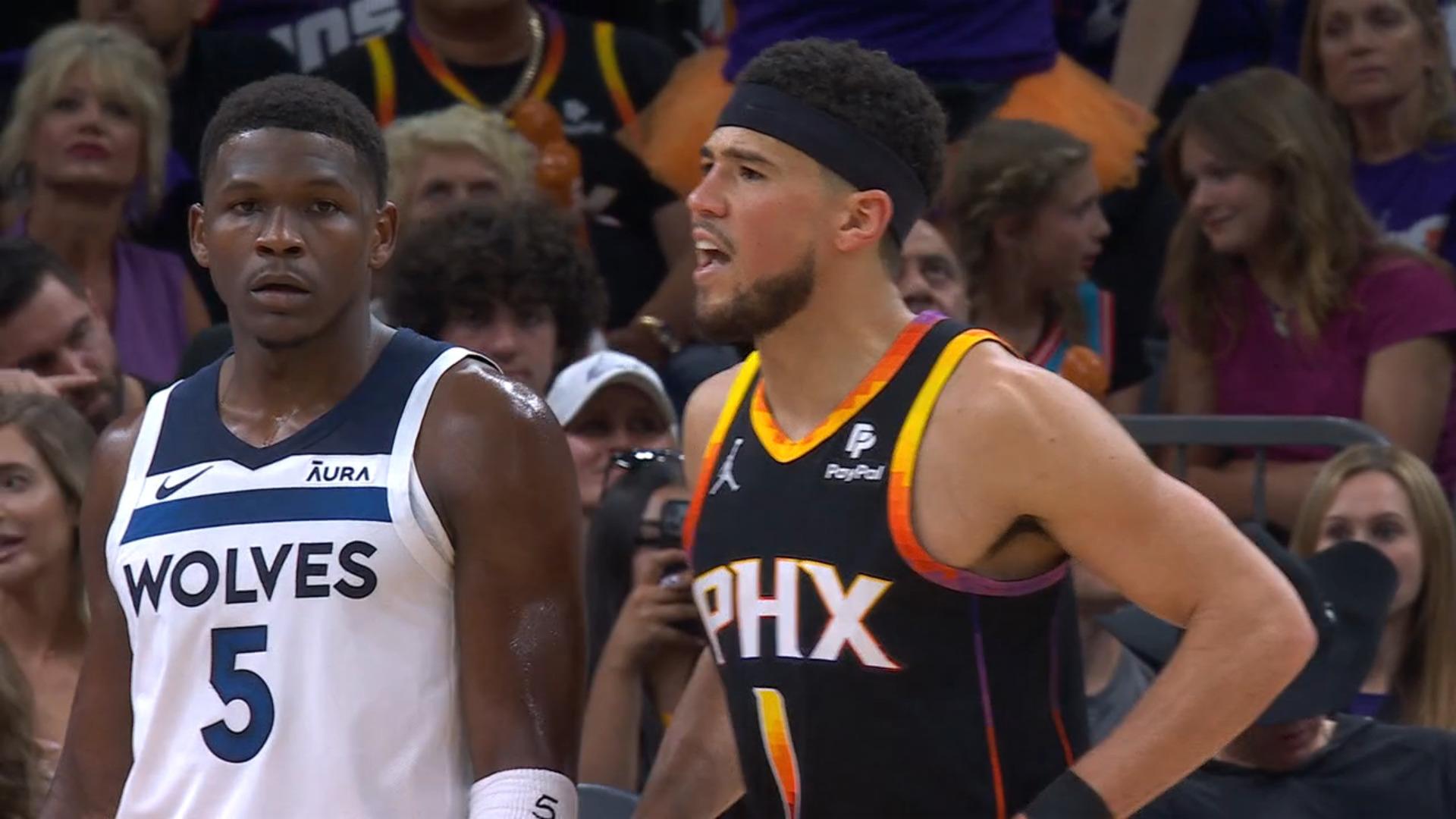 Anthony Edwards Devin Booker Wolves Suns 27 avril 2024