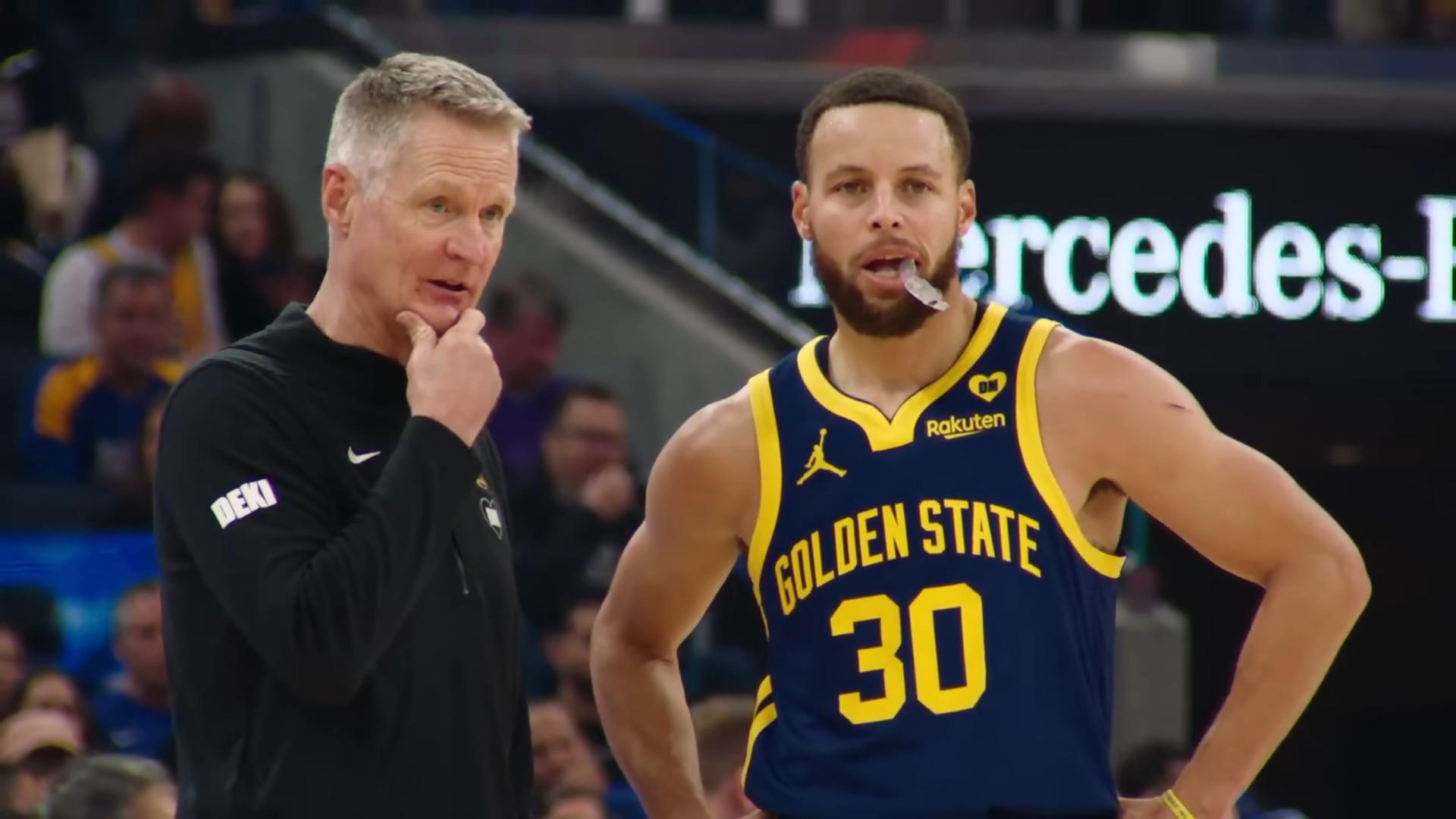 Stephen Curry Steve Kerr Warriors 22 février 2024