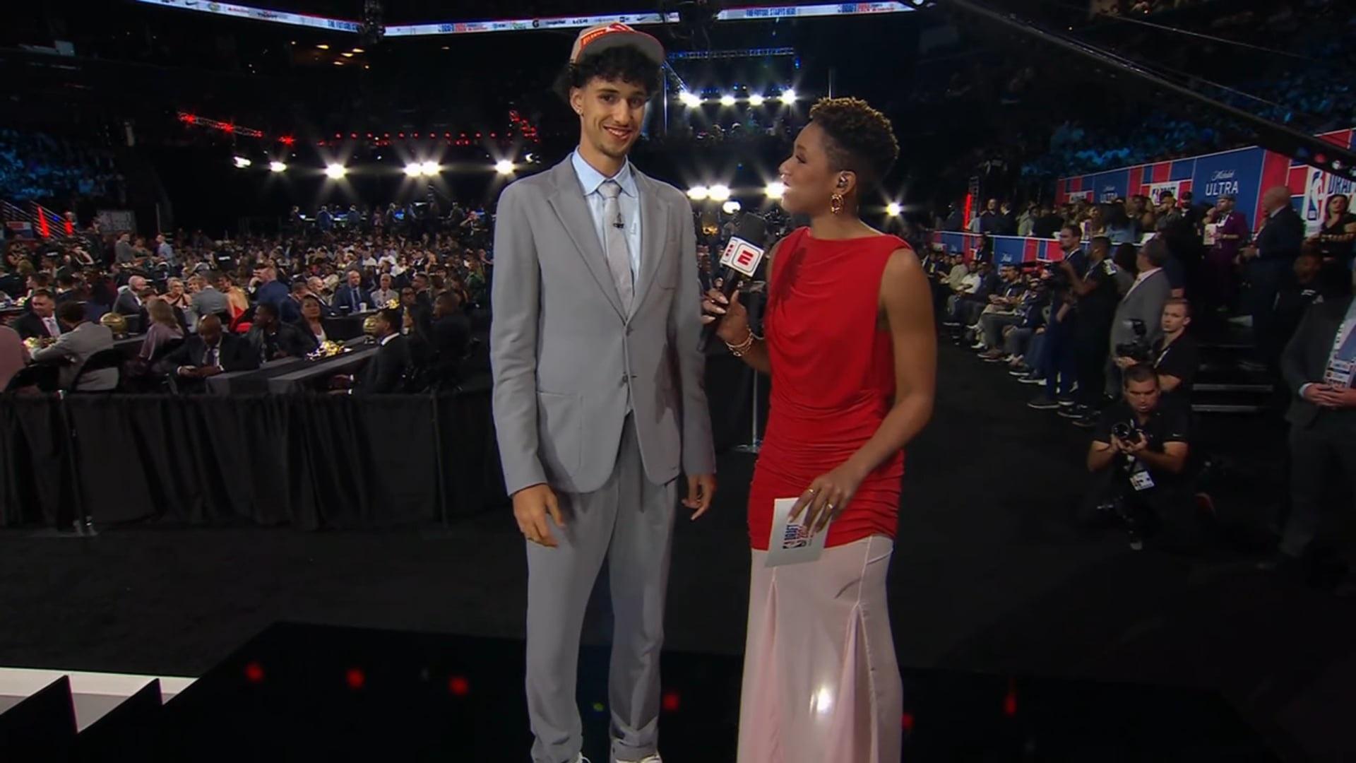 Zaccharie Risacher Atlanta Hawks 27 juin 2024 Draft NBA