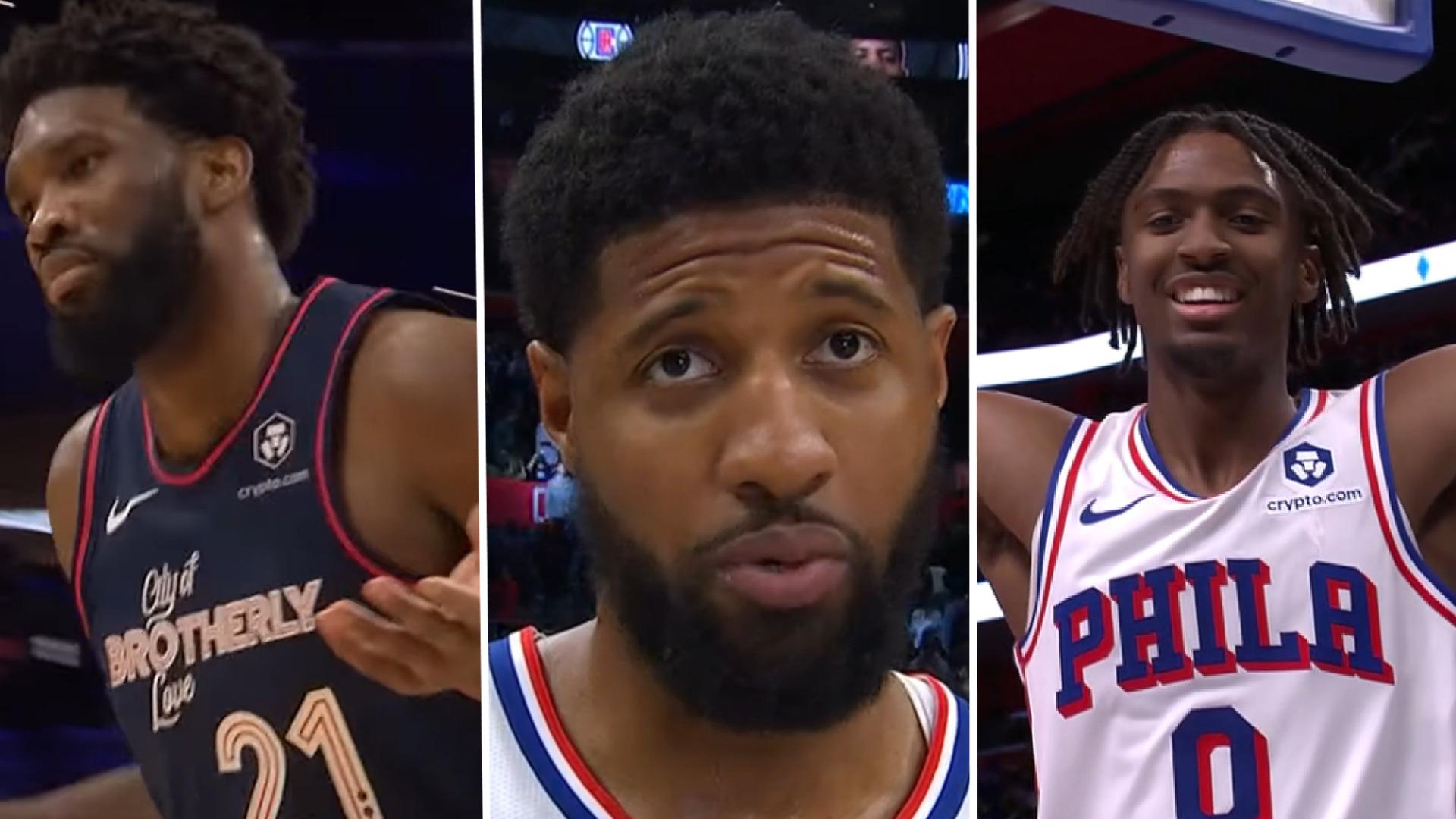 Joel Embiid - Paul George - Tyrese Maxey 1 juillet 2024