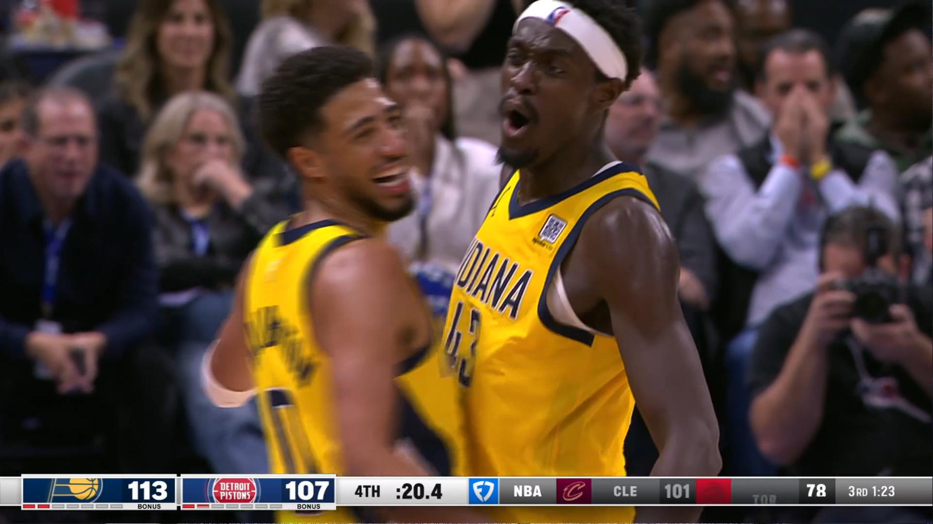 Tyrese Haliburton Pascal Siakam 24 octobre 2024