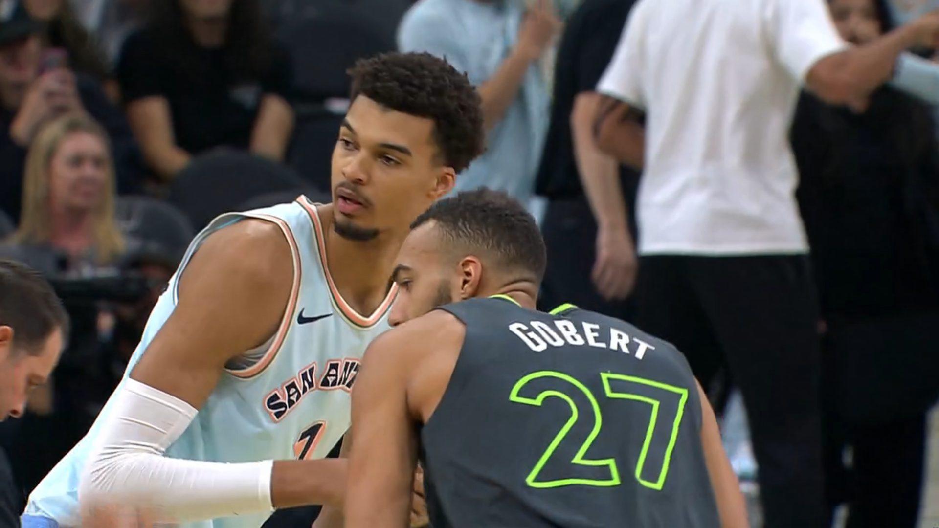 Rudy Gobert Victor Wembanyama Spurs Wolves 16 décembre 2024