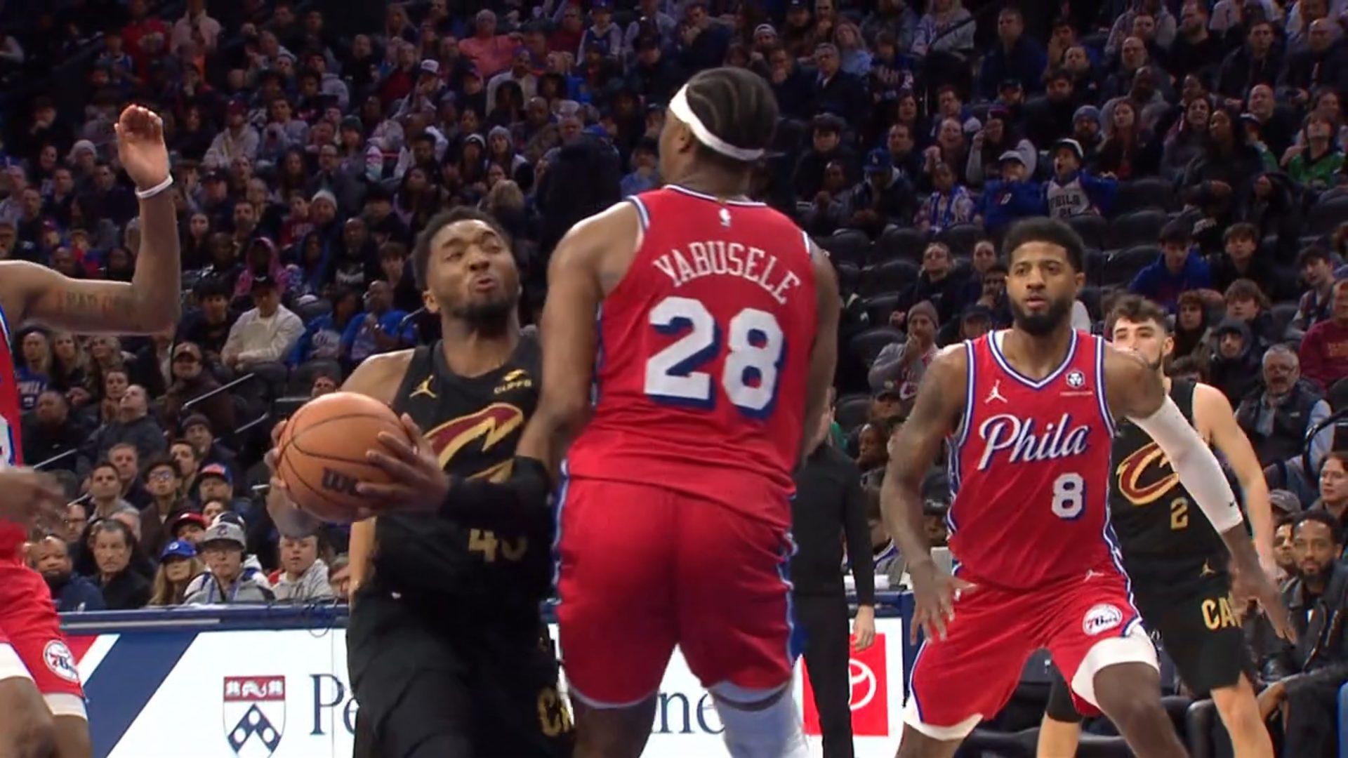 Donovan Mitchell Cavs vs Guerschon Yabusele Sixers 25 janvier 2025