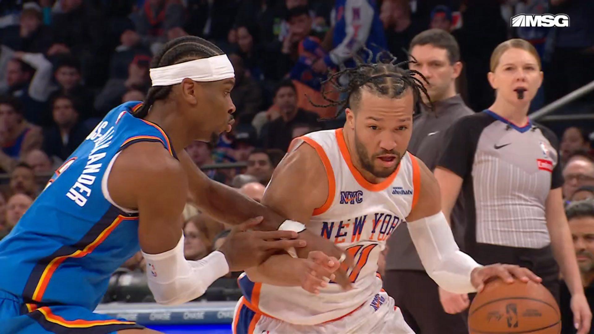 Shai Gilgeous-Alexander Jalen Brunson Thunder Knicks 11 janvier 2025