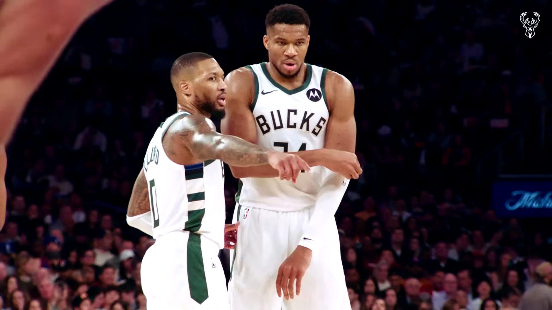 Giannis Antetokounmpo Damian Lillard Bucks 12 février 2025