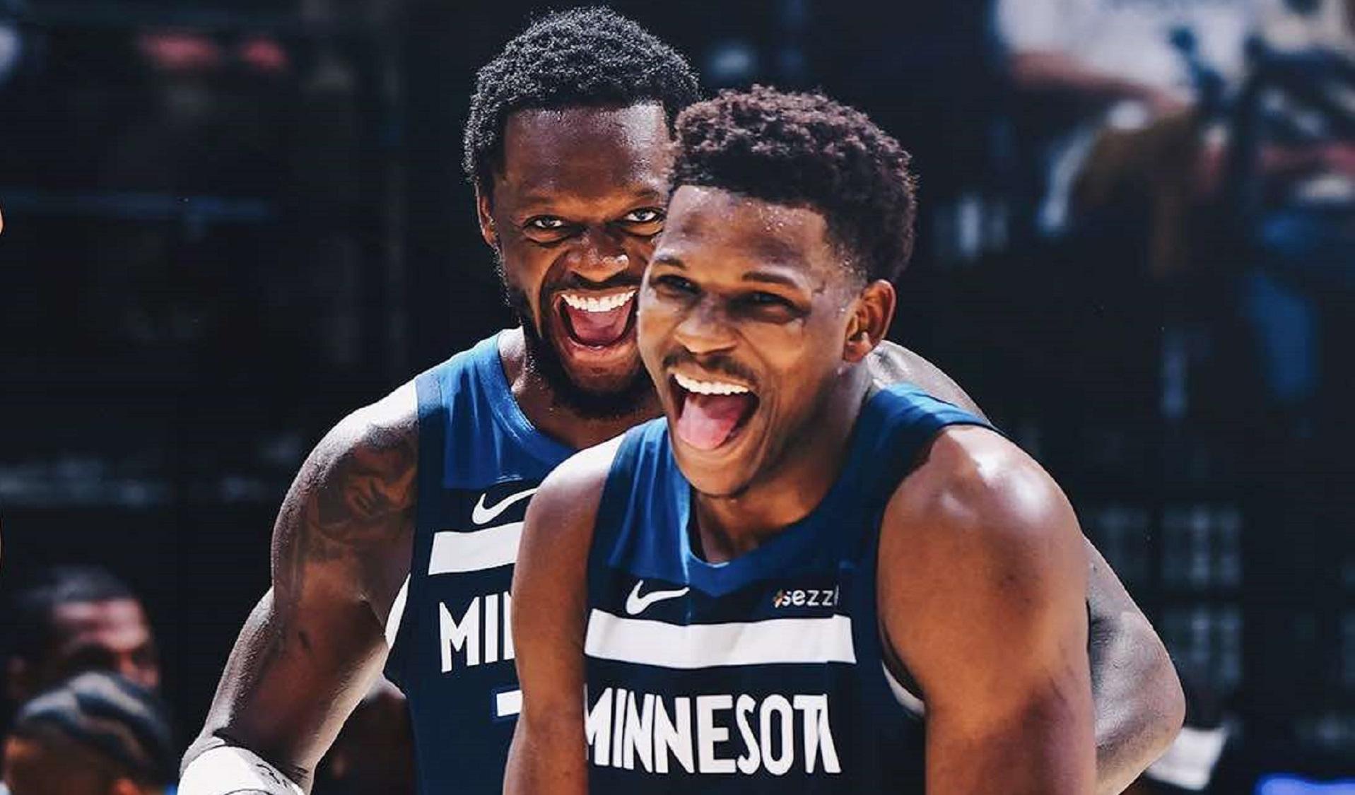 Anthony Edwards Julius Randle Wolves 28 avril 2025