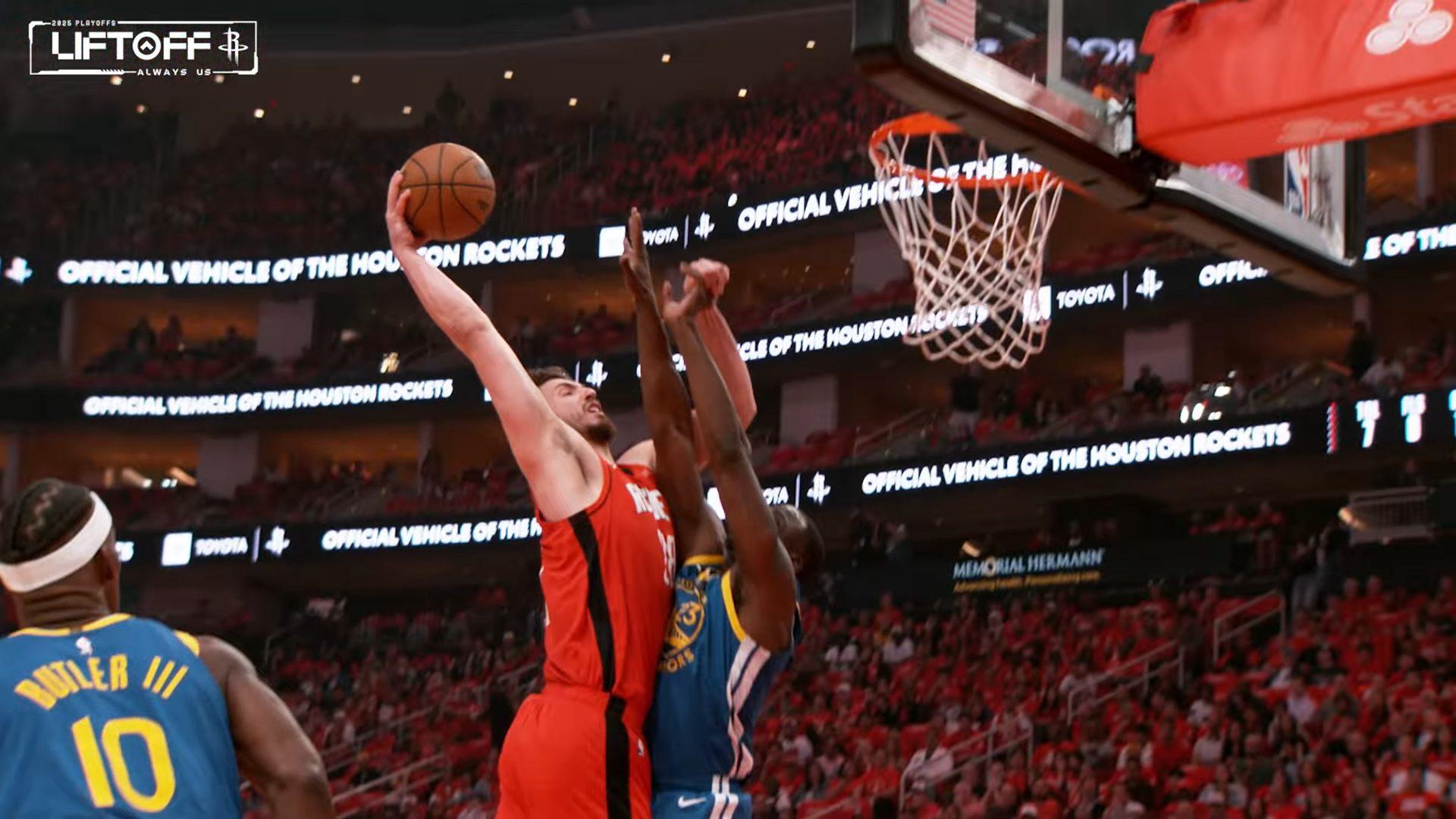 Alperen Sengun vs Draymond Green Rockets Warriors 23 avril 2025