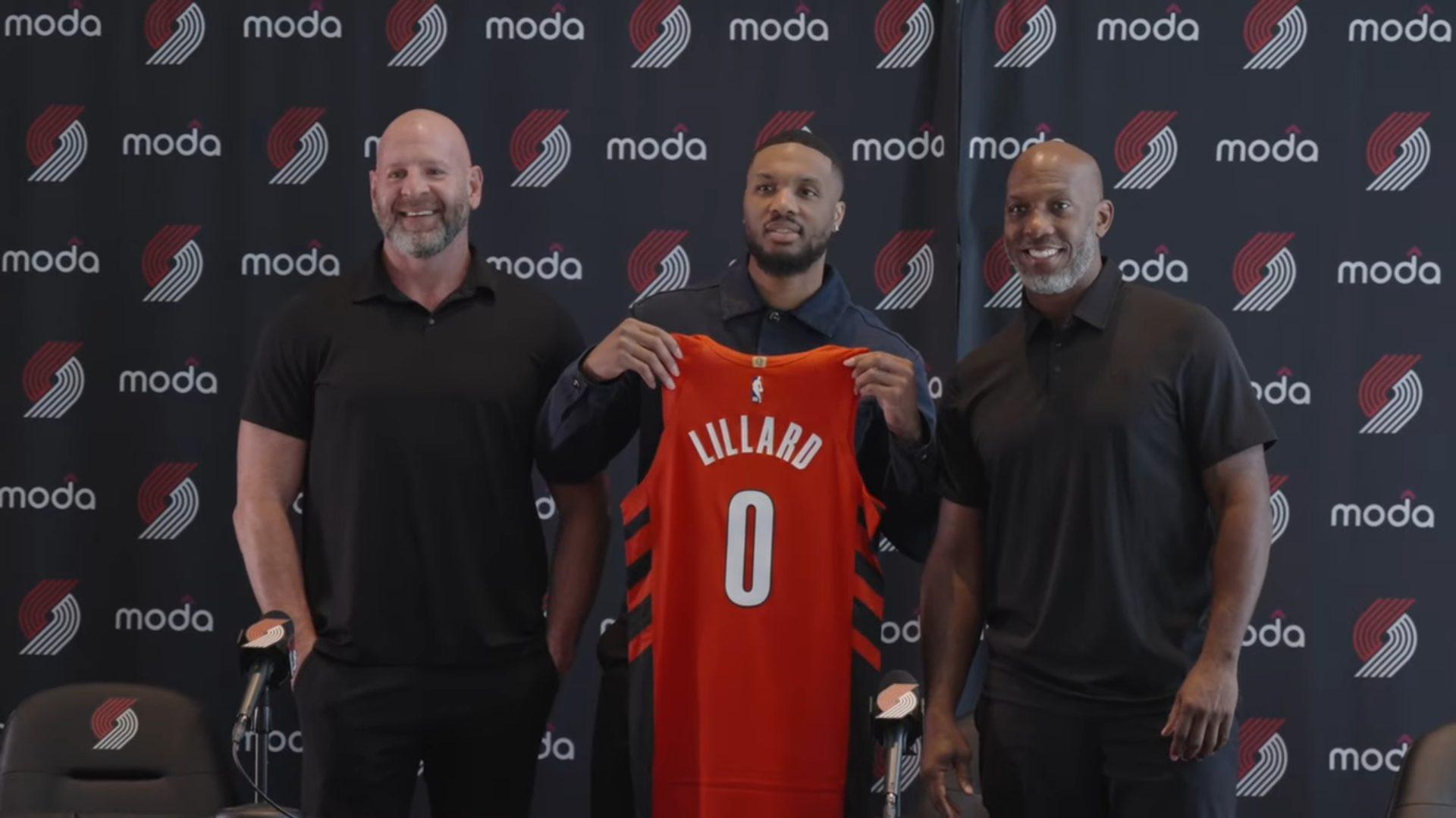 Damian Lillard présentation Blazers 22 juillet 2025
